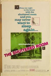 c734 SHUTTERED ROOM one-sheet movie poster '66 Gig Young, Carol Lynley