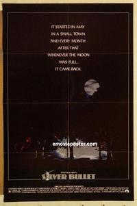 c736 SILVER BULLET one-sheet movie poster '85 Stephen King, Gary Busey