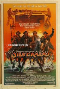 c737 SILVERADO one-sheet movie poster '85 Kevin Kline, Kevin Costner