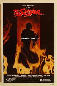 c742 SLAYER one-sheet movie poster '82 Sarah Kendall, slasher horror!