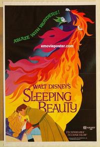 c743 SLEEPING BEAUTY one-sheet movie poster R79 Disney classic!