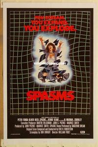 c749 SPASMS one-sheet movie poster '83 Peter Fonda, Reed, wild horror!