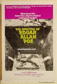c750 SPECTRE OF EDGAR ALLAN POE one-sheet movie poster '74 madness & murder!
