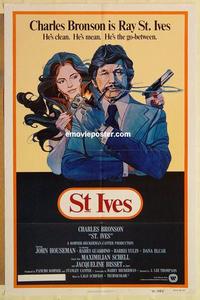 c752 ST IVES one-sheet movie poster '76 Charles Bronson, Houseman