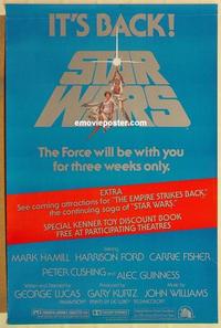 c755 STAR WARS 1sh movie poster R79 George Lucas, Harrison Ford