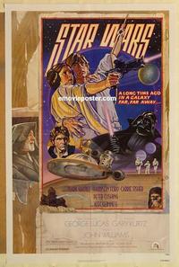 c761 STAR WARS NSS style D 1sh 1978 George Lucas classic, circus poster art by Struzan & White!