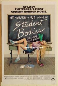 c765 STUDENT BODIES one-sheet movie poster '81 high school horror comedy!