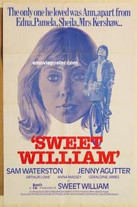 c769 SWEET WILLIAM one-sheet movie poster '80 Sam Waterston, Agutter
