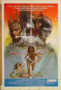 c770 SWORD & THE SORCERER style A one-sheet movie poster '82 fantasy art!