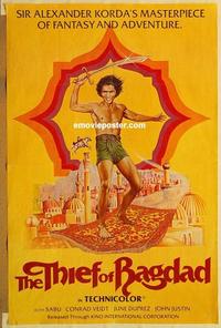c782 THIEF OF BAGDAD one-sheet movie poster R78 Conrad Veidt, Sabu