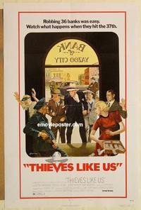 c783 THIEVES LIKE US one-sheet movie poster '74 Robert Altman, Carradine