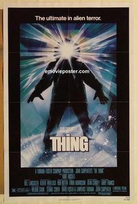 c784 THING 1sh '82 John Carpenter, cool sci-fi horror art by Drew Struzan!