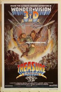 c792 TREASURE OF THE FOUR CROWNS one-sheet movie poster '83 Italian 3-D!