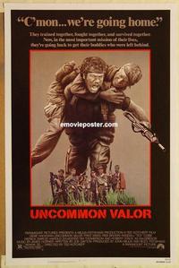 c798 UNCOMMON VALOR one-sheet movie poster '83 Gene Hackman, Vietnam!