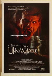 c801 UNNAMABLE video one-sheet movie poster '88 H.P. Lovecraft, horror