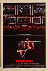c814 WARGAMES one-sheet movie poster '83 Matthew Broderick, sci-fi!