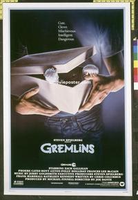 c510 GREMLINS advance one-sheet movie poster '84 Joe Dante, Phoebe Cates