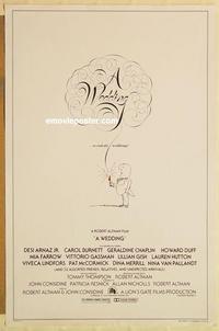 c815 WEDDING rare style B one-sheet movie poster '78 Robert Altman