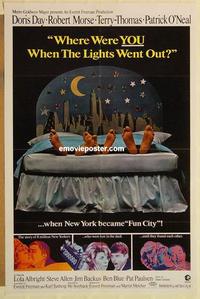 c818 WHERE WERE YOU WHEN THE LIGHTS WENT OUT one-sheet movie poster '68 Day