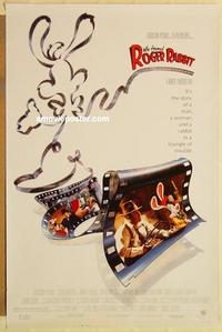 c821 WHO FRAMED ROGER RABBIT one-sheet movie poster '88 Robert Zemeckis