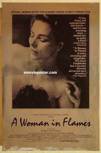 c830 WOMAN IN FLAMES foil one-sheet movie poster '83 German prostitutes!