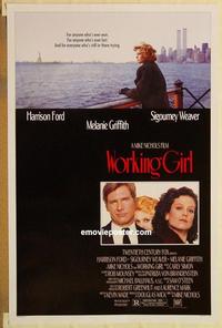 c832 WORKING GIRL one-sheet movie poster '88 Harrison Ford, Weaver