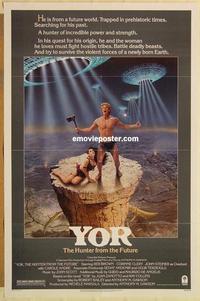 c835 YOR THE HUNTER FROM THE FUTURE one-sheet movie poster '82 sci-fi!
