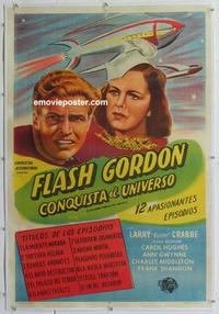 d238 FLASH GORDON CONQUERS THE UNIVERSE linen Argentinean movie poster R45