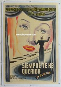 d243 I'VE ALWAYS LOVED YOU linen Argentinean movie poster '46
