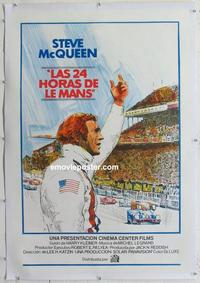 d245 LE MANS linen Argentinean movie poster '71 McQueen, racing!