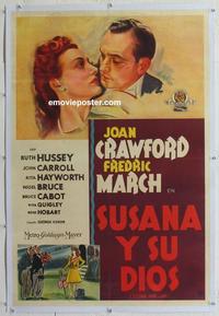 d260 SUSAN & GOD linen Argentinean movie poster '40 Joan Crawford