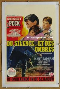 d184 TO KILL A MOCKINGBIRD linen Belgian movie poster '63 Gregory Peck