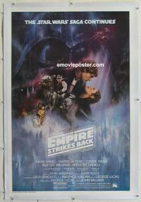 d343 EMPIRE STRIKES BACK linen int'l 1sh movie poster '80 GWTW style!