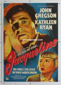 d030 JACQUELINE linen English one-sheet movie poster '56 Kathleen Ryan