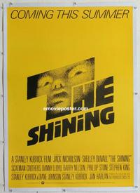 d032 SHINING linen advance English one-sheet movie poster '80 Stanley Kubrick