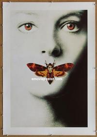 d024 SILENCE OF THE LAMBS linen British crown movie poster '90 Foster