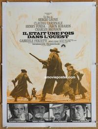 d100 ONCE UPON A TIME IN THE WEST linen French movie poster '68 Leone