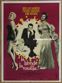 d101 PAL JOEY linen French movie poster '57 Hayworth, Sinatra, Novak
