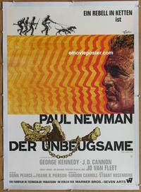d108 COOL HAND LUKE linen German movie poster '67 Paul Newman classic!