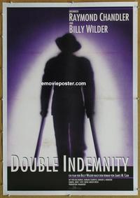 d111 DOUBLE INDEMNITY linen German movie poster R80s Billy Wilder