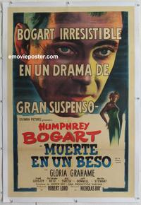 d377 IN A LONELY PLACE linen Spanish/US one-sheet movie poster '50 Bogart