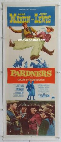 d272 PARDNERS linen insert movie poster '56 Jerry Lewis, Dean Martin