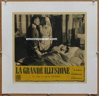 d146 GRAND ILLUSION linen Italian photobusta movie poster '37 Stroheim
