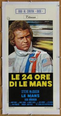 d132 LE MANS linen Italian locandina movie poster '71 McQueen, racing!