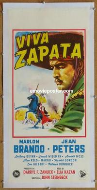 d137 VIVA ZAPATA linen Italian locandina movie poster '52 Marlon Brando