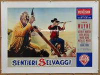 d152 SEARCHERS linen Italian photobusta movie poster '58 John Wayne
