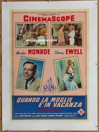 d153 SEVEN YEAR ITCH linen Italian photobusta movie poster '55 Monroe