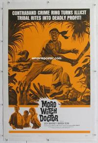 d400 MORO WITCH DOCTOR linen one-sheet movie poster '64 Jock Mahoney