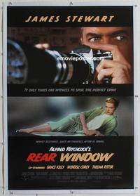 d416 REAR WINDOW linen one-sheet movie poster R00 Hitchcock, great image!