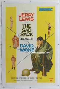 d424 SAD SACK linen one-sheet movie poster '58 Jerry Lewis, Peter Lorre
